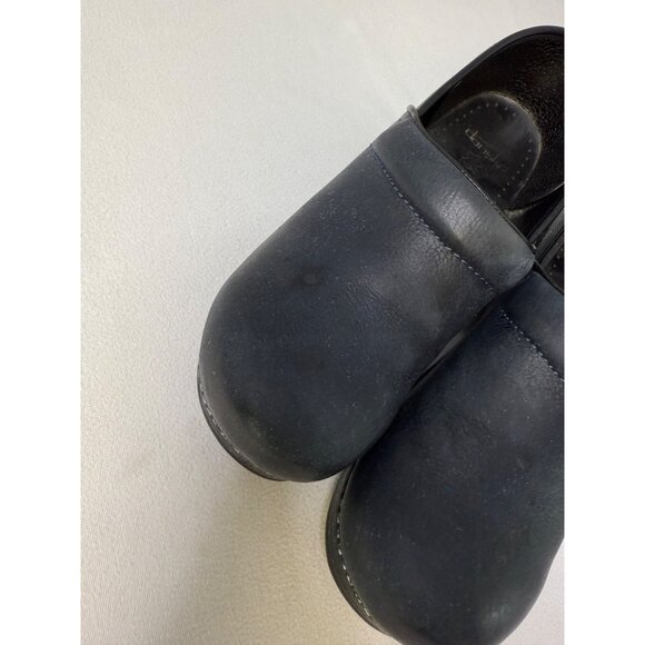 Womens Navy Suede Dankso Clogs - Size 41 - Picture 4 of 9